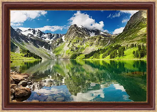 Картина в раме - Озеро в горах Картина в раме - Озеро в горах
