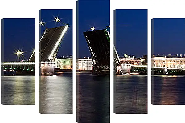 Модульная картина - Разводные мосты Санкт-Петербурга Модульная картина - Разводные мосты Санкт-Петербурга
