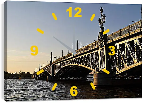 Часы картина - Мост в Санкт-Петербурге Часы картина - Мост в Санкт-Петербурге