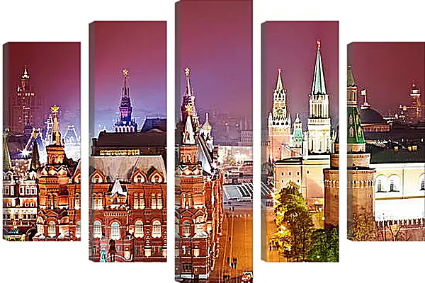 Модульная картина - Москва. Вид на Красную площадь. Модульная картина - Москва. Вид на Красную площадь.