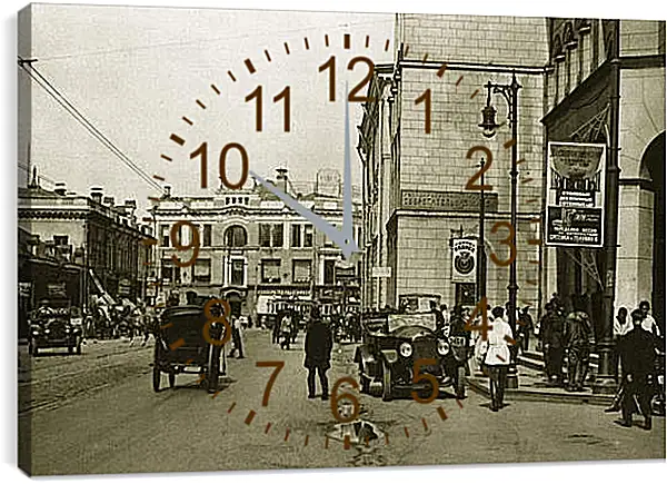 Часы картина - Москва 20х годов Часы картина - Москва 20х годов