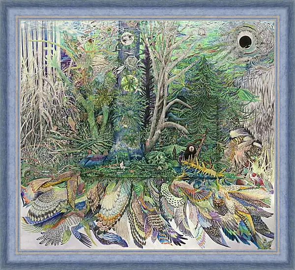 Картина в раме - Абстракция. Животные и птицы Картина в раме - Абстракция. Животные и птицы