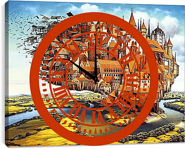 Часы картина - Мир Яцека Йерки (Jacek Yerka) Часы картина - Мир Яцека Йерки (Jacek Yerka)