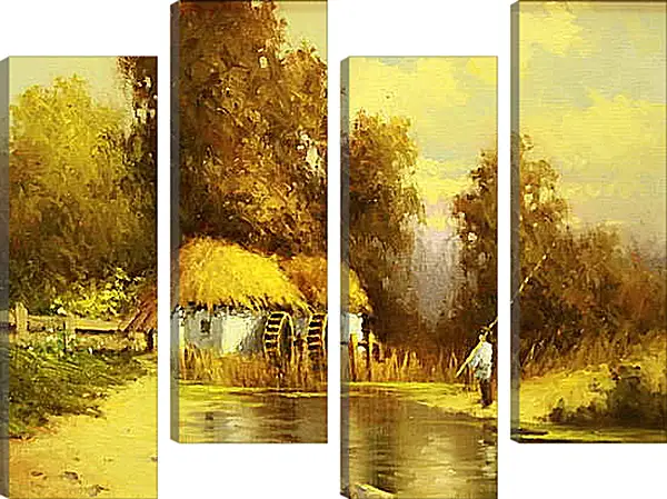Модульная картина - В деревне Модульная картина - В деревне