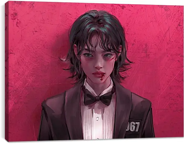 Постер на подрамнике - Kang Sae-byeok №067 (Чон Хо-Ен). Игра в кальмара Постер на подрамнике - Kang Sae-byeok №067 (Чон Хо-Ен). Игра в кальмара