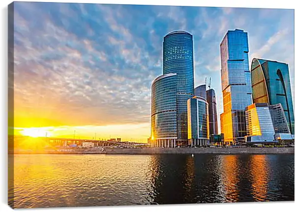 Постер на подрамнике - Москва-сити Постер на подрамнике - Москва-сити