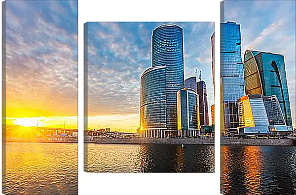 Модульная картина - Москва-сити Модульная картина - Москва-сити
