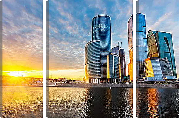 Модульная картина - Москва-сити Модульная картина - Москва-сити