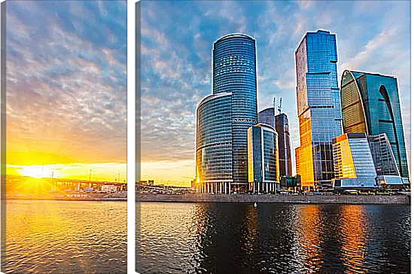 Модульная картина - Москва-сити Модульная картина - Москва-сити