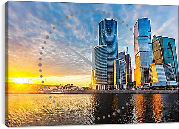 Часы картина - Москва-сити Часы картина - Москва-сити