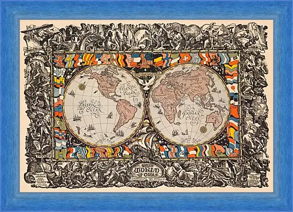 Картина в раме - Историческая карта Картина в раме - Историческая карта