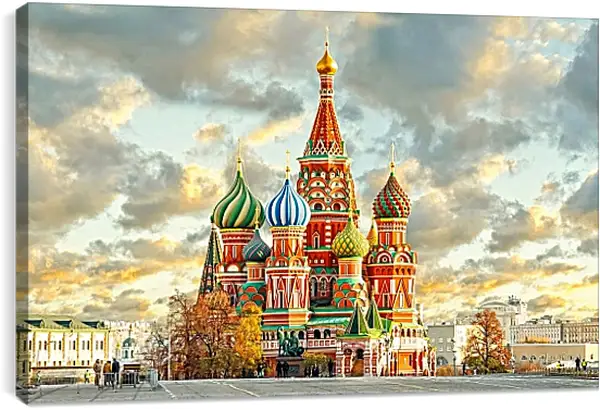 Постер на подрамнике - Красочная Москва Постер на подрамнике - Красочная Москва