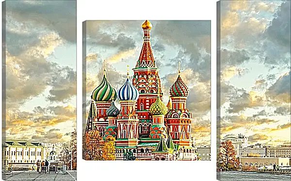 Модульная картина - Красочная Москва Модульная картина - Красочная Москва