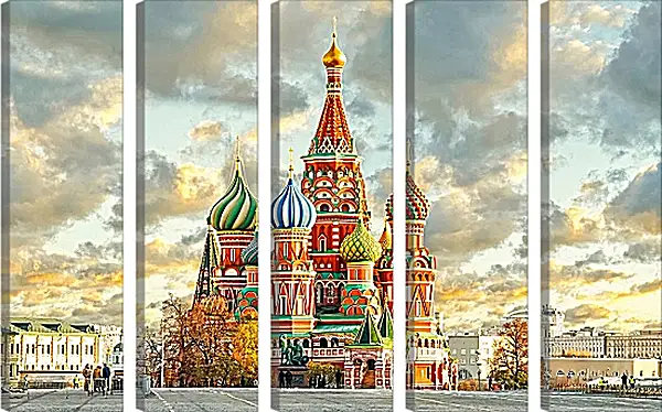 Модульная картина - Красочная Москва Модульная картина - Красочная Москва