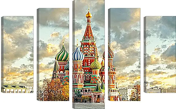 Модульная картина - Красочная Москва Модульная картина - Красочная Москва