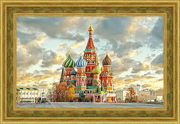 Картина в раме - Красочная Москва Картина в раме - Красочная Москва