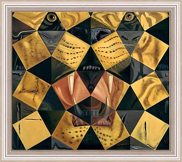 Картина в раме - Fifty Abstract Paintings, from Two Yards Change into Three Lenins Masquerading as Chinese, from Six Yards Appear as the Head of Royal Bengal Tiger. (Пятьдесят абстрактных картин, складывающихся на расстоянии два метра в три портрета Ленина в виде китайца, Картина в раме - Fifty Abstract Paintings, from Two Yards Change into Three Lenins Masquerading as Chinese, from Six Yards Appear as the Head of Royal Bengal Tiger. (Пятьдесят абстрактных картин, складывающихся на расстоянии два метра в три портрета Ленина в виде китайца,