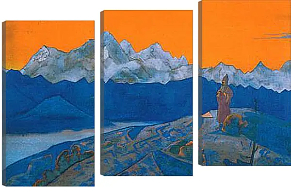 Модульная картина - Красный лама. Рерих Николай Модульная картина - Красный лама. Рерих Николай