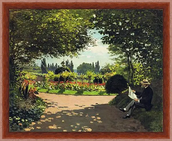 Картина в раме - Сад. Клод Моне Картина в раме - Сад. Клод Моне