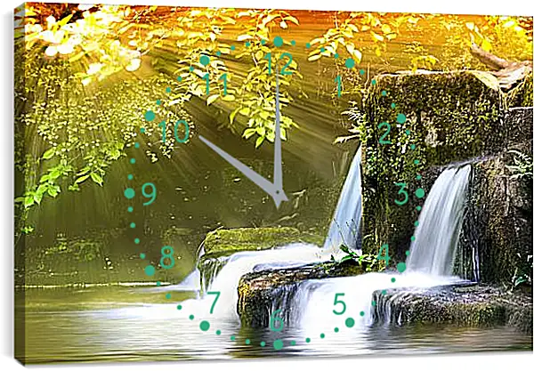 Часы картина - Водовад Часы картина - Водовад