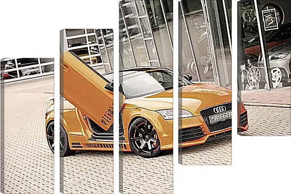 Модульная картина - Оранжевая Audi Модульная картина - Оранжевая Audi
