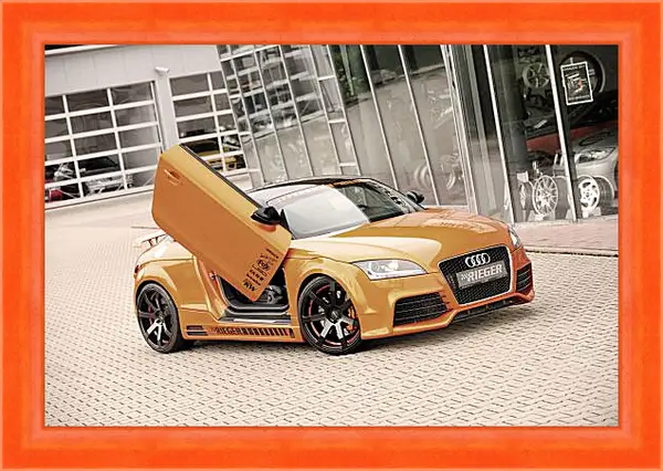 Картина в раме - Оранжевая Audi Картина в раме - Оранжевая Audi