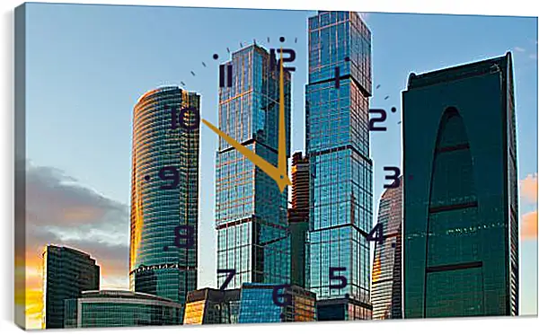 Часы картина - Москав Сити Часы картина - Москав Сити