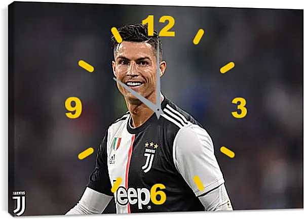 Часы картина - Криштиану Роналду. Juventus. Часы картина - Криштиану Роналду. Juventus.