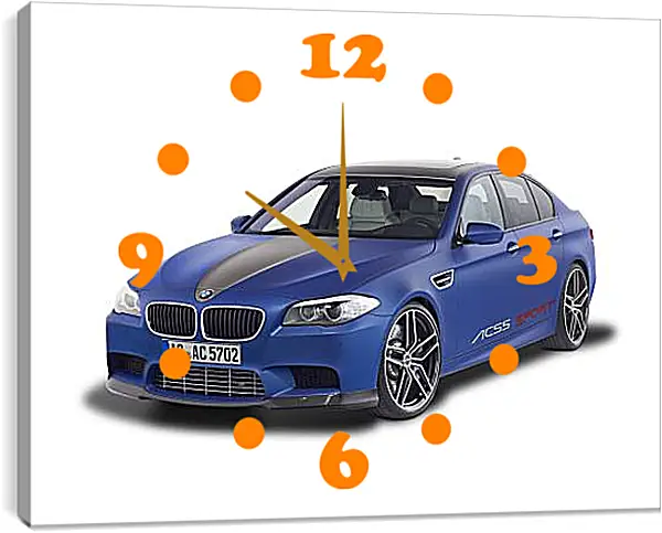 Часы картина - Синяя BMW Часы картина - Синяя BMW