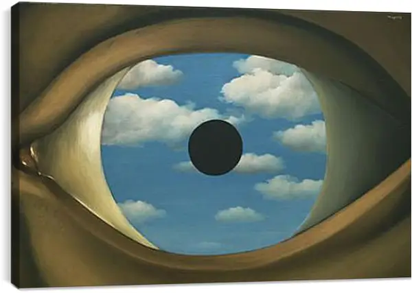 Постер на подрамнике - The False Mirror. Рене Магритт Постер на подрамнике - The False Mirror. Рене Магритт