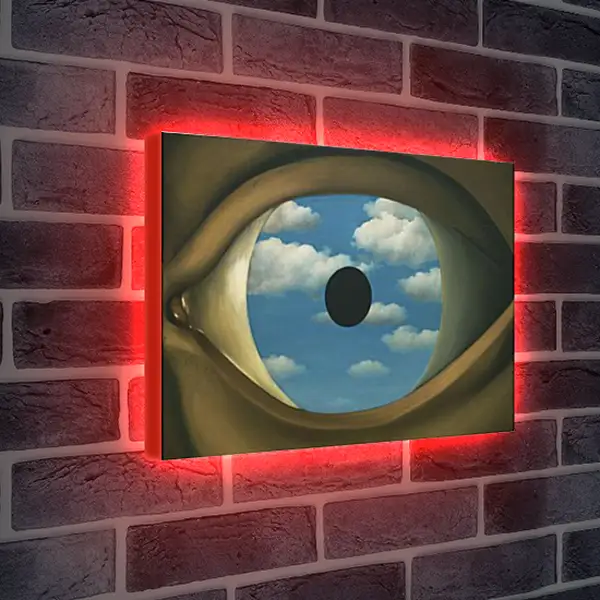 Лайтбокс световая панель - The False Mirror. Рене Магритт Лайтбокс световая панель - The False Mirror. Рене Магритт