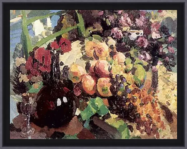 Картина в раме - Wine and fruit. Коровин Константин Картина в раме - Wine and fruit. Коровин Константин