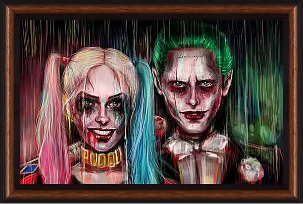 Картина в раме - Harley Quinn Joker Картина в раме - Harley Quinn Joker