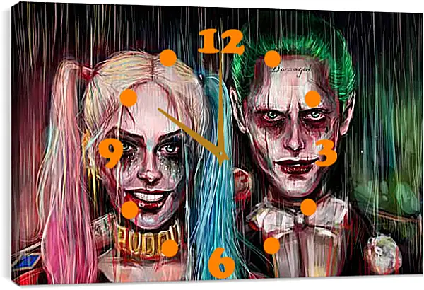 Часы картина - Harley Quinn Joker Часы картина - Harley Quinn Joker