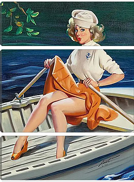 Модульная картина - В лодке Модульная картина - В лодке