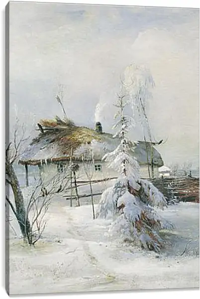 Постер на подрамнике - Зима. Саврасов Алексей Постер на подрамнике - Зима. Саврасов Алексей