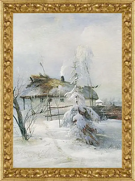 Картина в раме - Зима. Саврасов Алексей Картина в раме - Зима. Саврасов Алексей