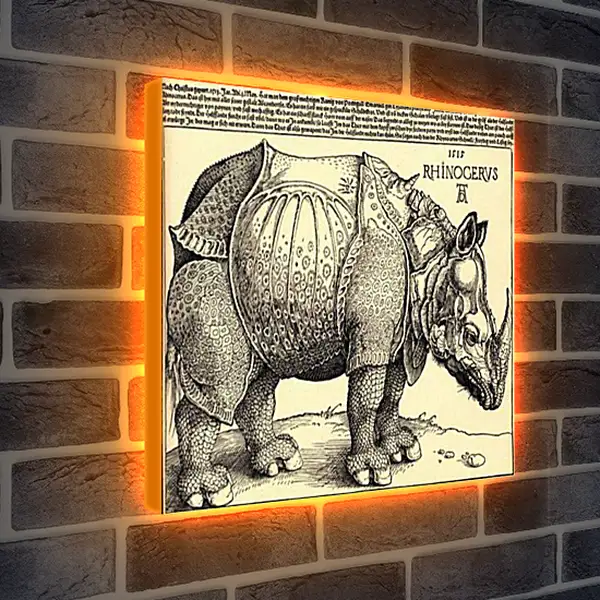 Лайтбокс световая панель - Rhinoceros. Альбрехт Дюрер
Лайтбокс световая панель - Rhinoceros. Альбрехт Дюрер