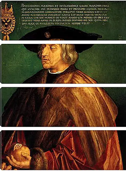 Модульная картина - Portrait of Emperor Maximillian I. Портрет Императора Максимилиана I. Альбрехт Дюрер Модульная картина - Portrait of Emperor Maximillian I. Портрет Императора Максимилиана I. Альбрехт Дюрер