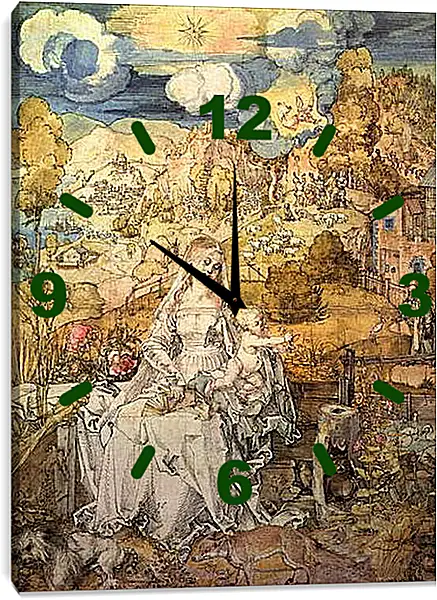 Часы картина - Madonna with Animals. Альбрехт Дюрер
Часы картина - Madonna with Animals. Альбрехт Дюрер