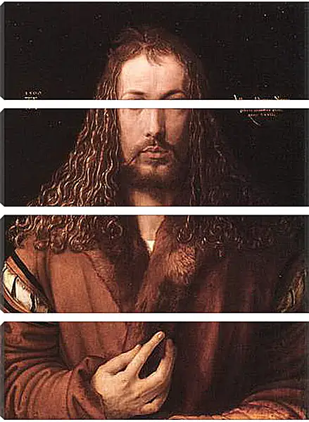 Модульная картина - Self-portrait by Albrecht. Автопортрет в одежде, отделанной мехом. Альбрехт Дюрер Модульная картина - Self-portrait by Albrecht. Автопортрет в одежде, отделанной мехом. Альбрехт Дюрер