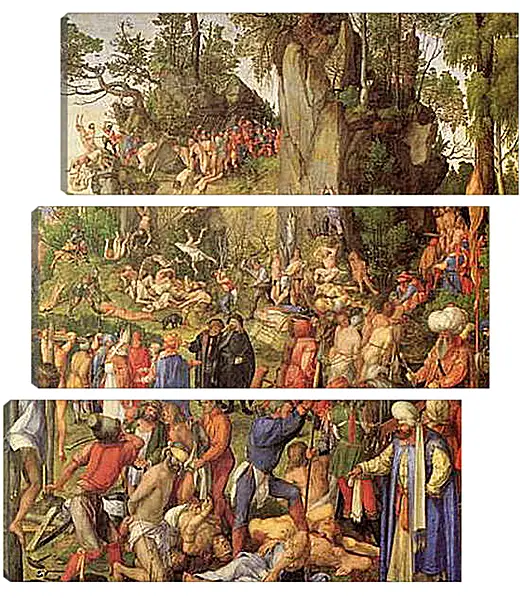 Модульная картина - Marter der zehntausend Christen. Мученичество десяти тысяч христиан. Альбрехт Дюрер Модульная картина - Marter der zehntausend Christen. Мученичество десяти тысяч христиан. Альбрехт Дюрер
