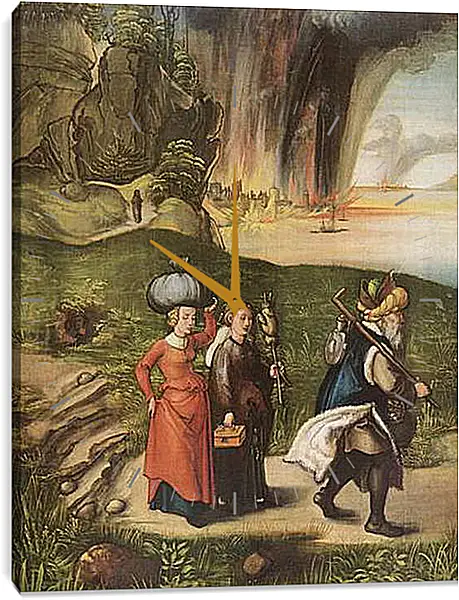 Часы картина - Loths Flucht. Альбрехт Дюрер
Часы картина - Loths Flucht. Альбрехт Дюрер