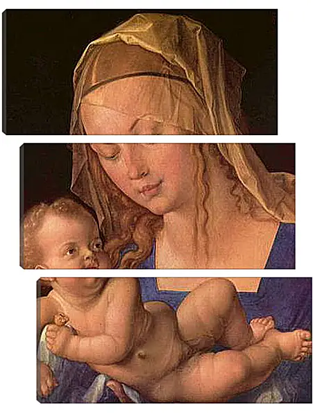 Модульная картина - Die Madonna mit der Birnenschnitte. Мадонна с грушей. Альбрехт Дюрер Модульная картина - Die Madonna mit der Birnenschnitte. Мадонна с грушей. Альбрехт Дюрер