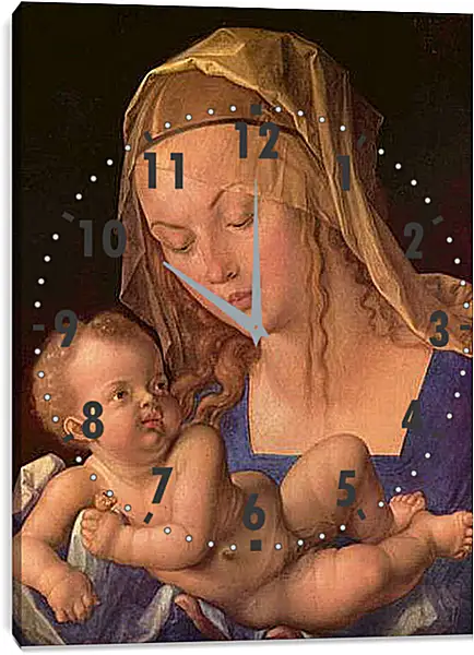 Часы картина - Die Madonna mit der Birnenschnitte. Альбрехт Дюрер
Часы картина - Die Madonna mit der Birnenschnitte. Альбрехт Дюрер
