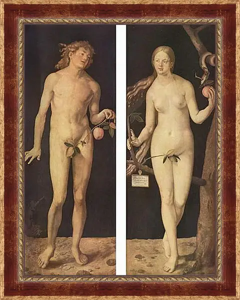 Картина в раме - Adam and Eve. Альбрехт Дюрер
Картина в раме - Adam and Eve. Альбрехт Дюрер