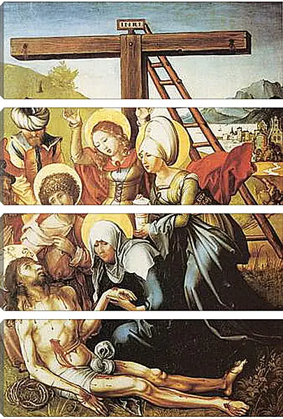 Модульная картина - Die sieben Schmerzen Maria, Mitteltafel (die Beweinung Christi). Оплакивание Христа. Альбрехт Дюрер Модульная картина - Die sieben Schmerzen Maria, Mitteltafel (die Beweinung Christi). Оплакивание Христа. Альбрехт Дюрер