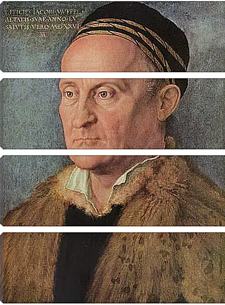 Модульная картина - Portraet des Jacob Muffel. Портрет Якоба Муффеля. Альбрехт Дюрер Модульная картина - Portraet des Jacob Muffel. Портрет Якоба Муффеля. Альбрехт Дюрер