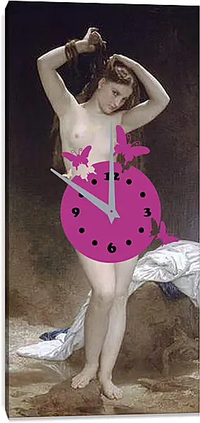 Часы картина - Baigneuse 1870. Адольф Вильям Бугро
Часы картина - Baigneuse 1870. Адольф Вильям Бугро