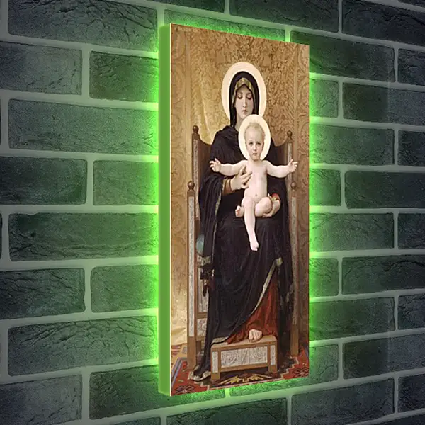 Лайтбокс световая панель - Madone Assise. Мадонна с младенцем на троне. Адольф Вильям Бугро Лайтбокс световая панель - Madone Assise. Мадонна с младенцем на троне. Адольф Вильям Бугро